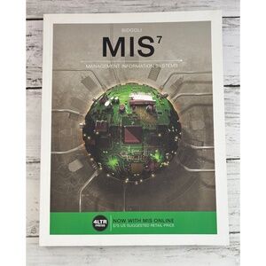 Bidgoli MIS7 Management Information Systems Paperback Book